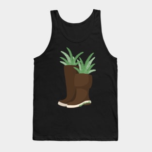 Deer Fern Rain Boots Tank Top